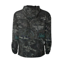 Load image into Gallery viewer, Painted Skulls Glowing All Over Print Quilted Windbreaker for Men (Model H35)