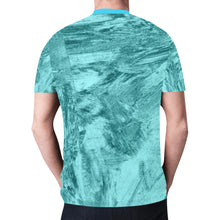 Load image into Gallery viewer, Abstract Brush Cyan New All Over Print T-shirt for Men (Model T45)