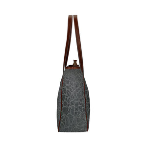 Crackle Black Classic Tote Bag (Model 1644)