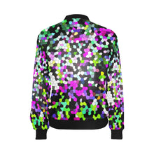 Load image into Gallery viewer, Holiday Paisley Purple Mosaic All Over Print Bomber Jacket for Women (Model H36)