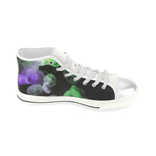 Load image into Gallery viewer, Jellyfish Green and Purple Women&#39;s Classic High Top Canvas Shoes (Model 017)