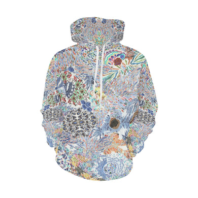 Fun and Fancy Paisley Negative All Over Print Hoodie for Women (USA Size) (Model H13)