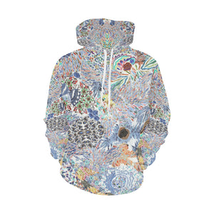 Fun and Fancy Paisley Negative All Over Print Hoodie for Women (USA Size) (Model H13)