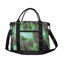 Load image into Gallery viewer, Molten Flames Green Large Capacity Duffle Bag (Model 1715)