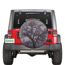 Load image into Gallery viewer, Spooky Tree Purple 34 Inch Spare Tire Cover