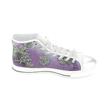 Load image into Gallery viewer, Patches of Moss Purple Men’s Classic High Top Canvas Shoes (Model 017)