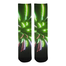 Load image into Gallery viewer, Fireworks Burst Green Trouser Socks (For Men)