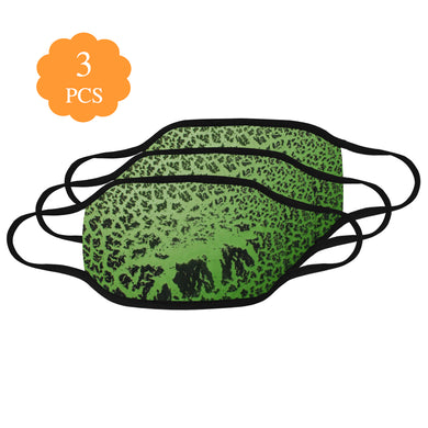 Crackle Art Green Mouth Mask (Pack of 3)