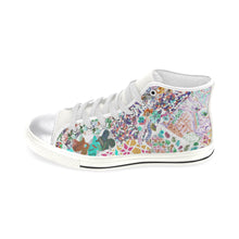 Load image into Gallery viewer, Holiday Paisley Negative Women&#39;s Classic High Top Canvas Shoes (Model 017)