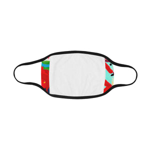 Abstract Squares Mouth Mask (2 Filters Included)