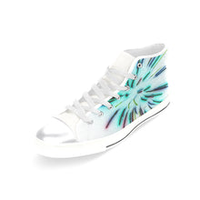 Load image into Gallery viewer, Fireworks Burst Negative Women&#39;s Classic High Top Canvas Shoes (Model 017)