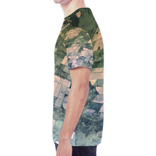 Load image into Gallery viewer, Patchwork Aerial Green New All Over Print T-shirt for Men (Model T45)