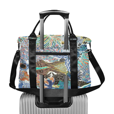 Pleasantly Paisley Reverse Large Capacity Duffle Bag (Model 1715)