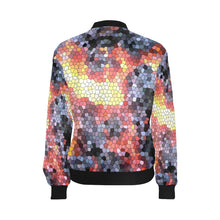 Load image into Gallery viewer, Molten Flames Mosaic All Over Print Bomber Jacket for Women (Model H36)