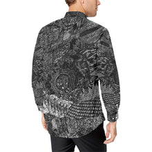 Load image into Gallery viewer, Cresent Paisley Black and White Men&#39;s All Over Print Casual Dress Shirt (Model T61)