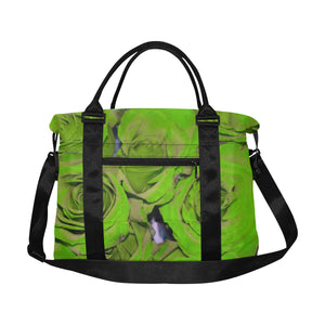 Rose Bouquet Flower Green Large Capacity Duffle Bag (Model 1715)