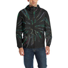 Load image into Gallery viewer, Fireworks Burst Glowing All Over Print Quilted Windbreaker for Men (Model H35)