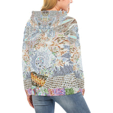 Load image into Gallery viewer, Cresent Paisley Negative All Over Print Hoodie for Women (USA Size) (Model H13)