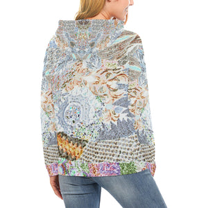 Cresent Paisley Negative All Over Print Hoodie for Women (USA Size) (Model H13)