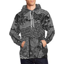 Load image into Gallery viewer, Paisley Power Black and White All Over Print Hoodie for Men/Large Size (USA Size) (Model H13)