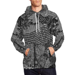 Paisley Power Black and White All Over Print Hoodie for Men/Large Size (USA Size) (Model H13)