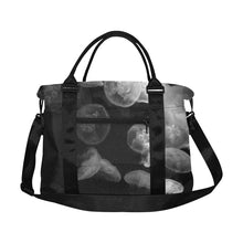 Load image into Gallery viewer, Jellyfish Black and White Large Capacity Duffle Bag (Model 1715)