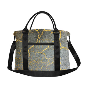 Crackling Yellow Large Capacity Duffle Bag (Model 1715)