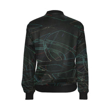Load image into Gallery viewer, Abstract Circles Glowing All Over Print Bomber Jacket for Women (Model H36)