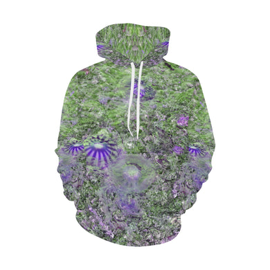 Jellyfish Blooms Purple All Over Print Hoodie for Men/Large Size (USA Size) (Model H13)