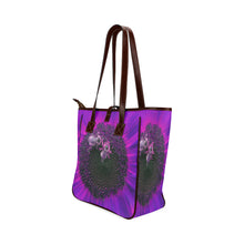 Load image into Gallery viewer, Busy Bee Sunflower Purple Classic Tote Bag (Model 1644)