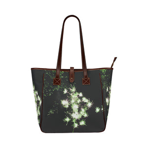 Fireworks Flowers Green Classic Tote Bag (Model 1644)