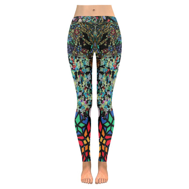 Holiday Paisley Low Rise Leggings (Invisible Stitch) (Model L05)