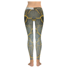 Load image into Gallery viewer, Crackling Yellow Low Rise Leggings (Invisible Stitch) (Model L05)