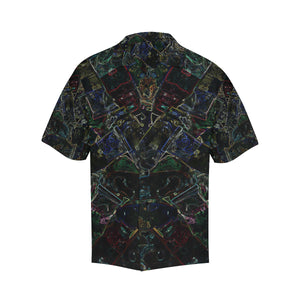 Oil Paints Glowing Hawaiian Shirt (Model T58)