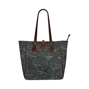 Painted Skulls Glowing Classic Tote Bag (Model 1644)