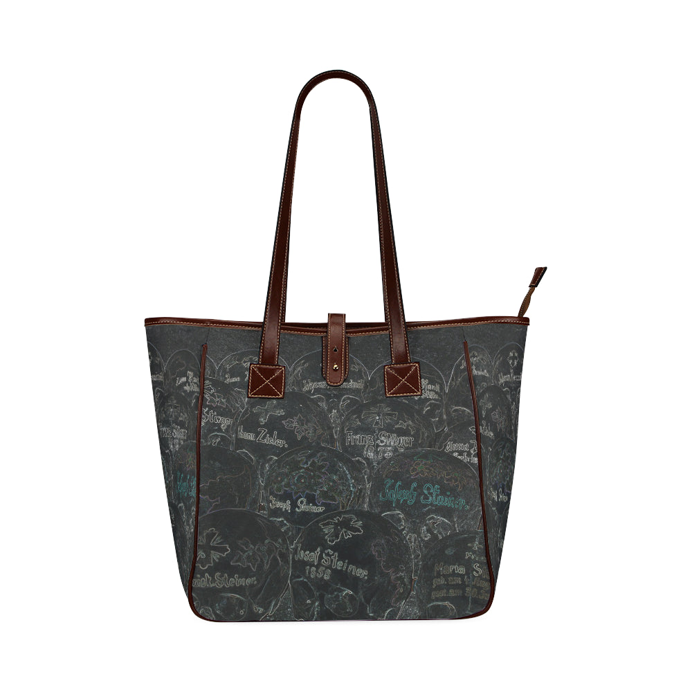 Painted Skulls Glowing Classic Tote Bag (Model 1644)
