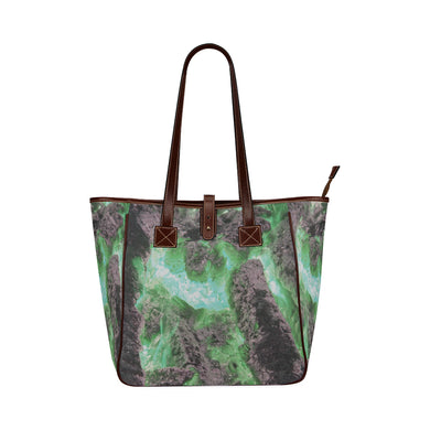 Molten Flames Green Classic Tote Bag (Model 1644)