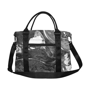 Iced Black and White Large Capacity Duffle Bag (Model 1715)
