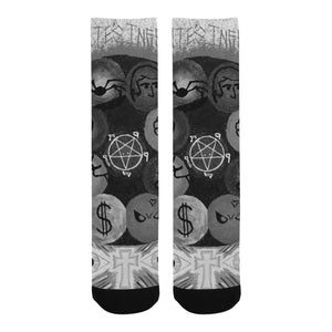 Dante's Inferno Black and White Trouser Socks (For Men)