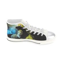 Load image into Gallery viewer, Jellyfish Yellow and Blue Women&#39;s Classic High Top Canvas Shoes (Model 017)