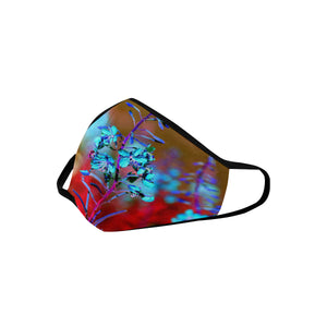Fireweed Flower Blue Mouth Mask in One Piece (2 Filters Included) (Model M02)