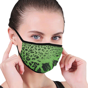 Crackle Art Green Mouth Mask (2 Filters Included)