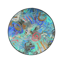 Load image into Gallery viewer, Graffiti Abstract Aqua 34 Inch Spare Tire Cover