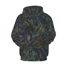 Load image into Gallery viewer, Graffiti Abstract Glowing All Over Print Hoodie for Women (USA Size) (Model H13)