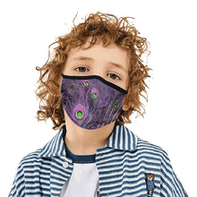 Load image into Gallery viewer, Peacock Feathers Purple Mouth Mask in One Piece (2 Filters Included) (Model M02)
