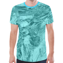 Load image into Gallery viewer, Abstract Brush Cyan New All Over Print T-shirt for Men (Model T45)