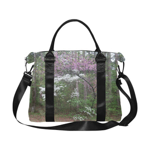 Arkansas Dogwood and Red Bud Flower Large Capacity Duffle Bag (Model 1715)