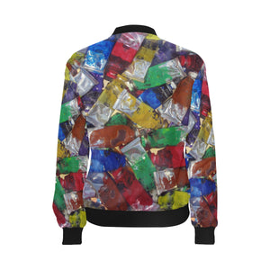 Oil Paints All Over Print Bomber Jacket for Women (Model H36)