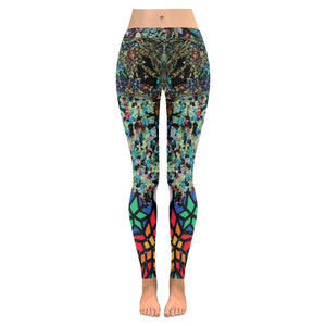 Holiday Paisley Low Rise Leggings (Invisible Stitch) (Model L05)