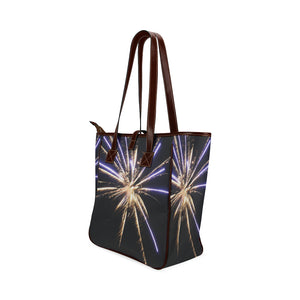 Fireworks Star Yellow Classic Tote Bag (Model 1644)